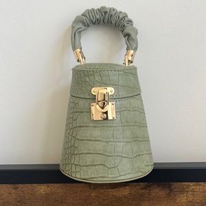 Green Croc Purse